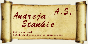 Andreja Stankić vizit kartica